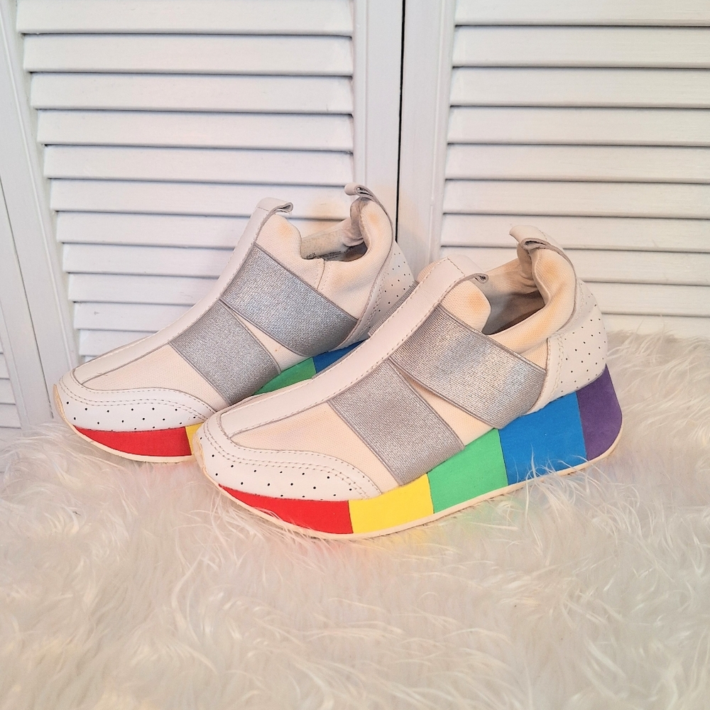Donald Pliner Prix Leather Sneakers Sz 6.5 - Picture 4 of 6